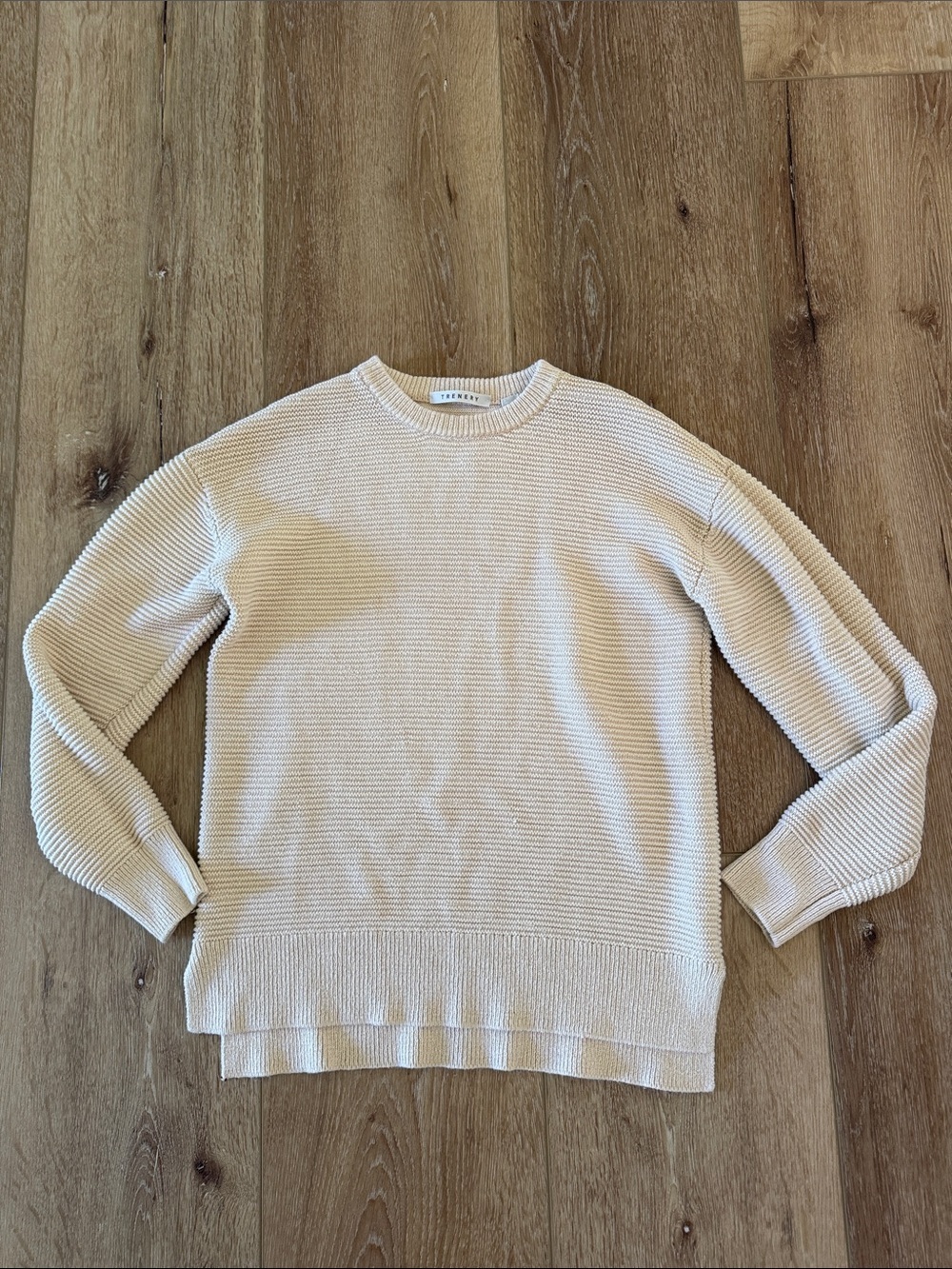Trenery | Crewneck Sweater in Light Cream | Ribbed | women’s size XS